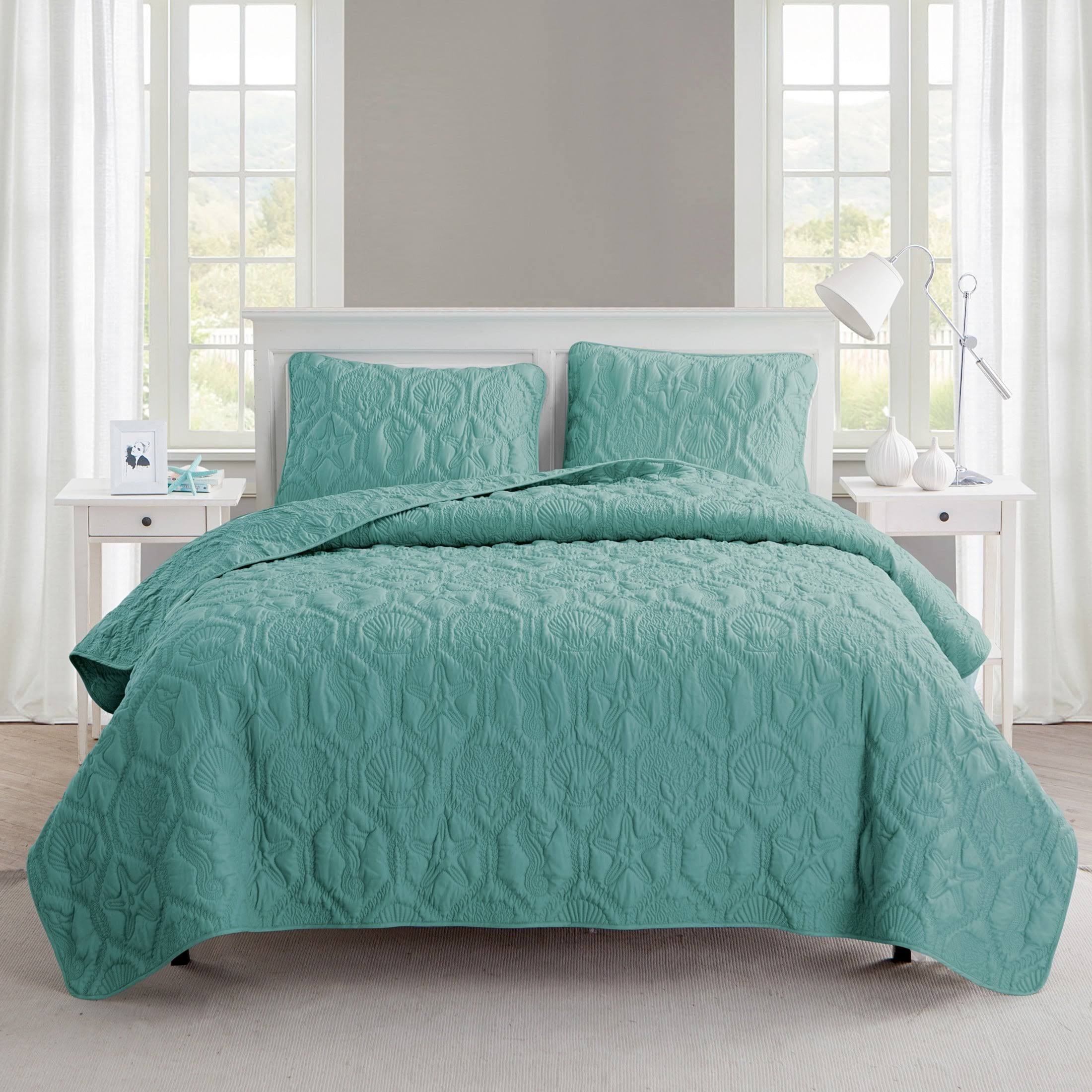 VCNY Home Shore 3 Piece Quilt Set - Blue - Queen