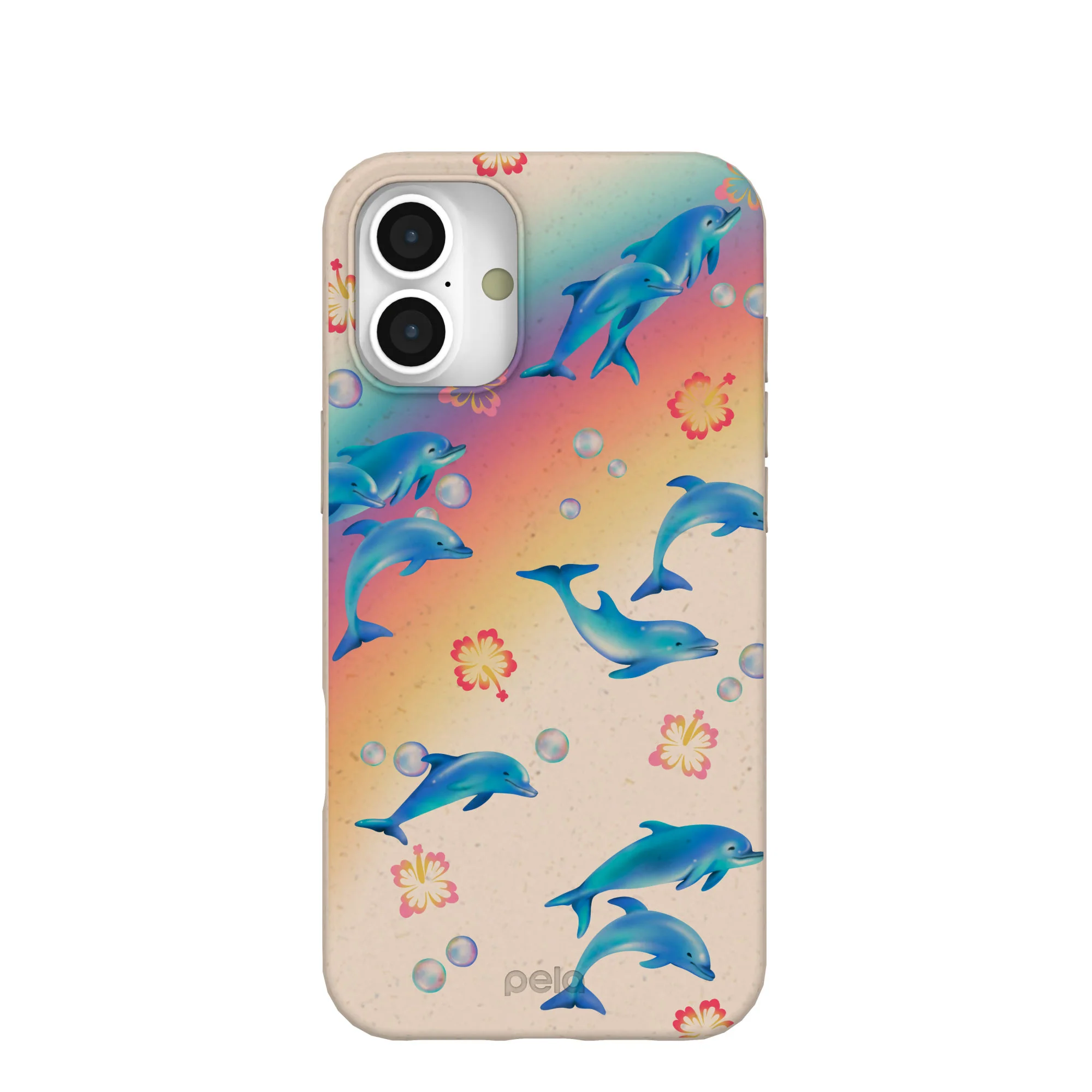 Seashell Dolphin Sunset iPhone 16 Plus Case