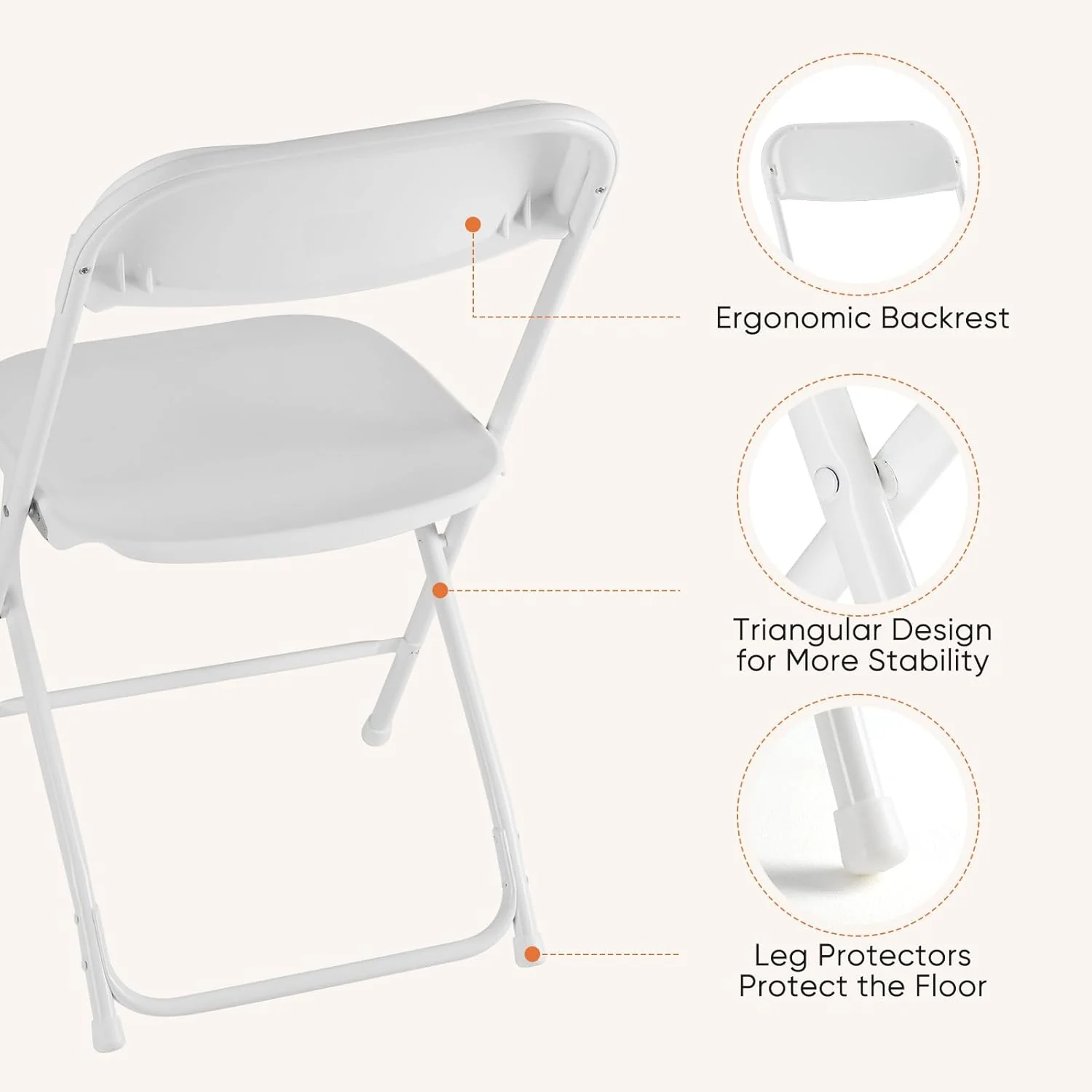 Lot de 12 chaises pliantes Sweetcrispy, chaises pliantes rembourrées en cuir, chaises pliantes robustes en métal