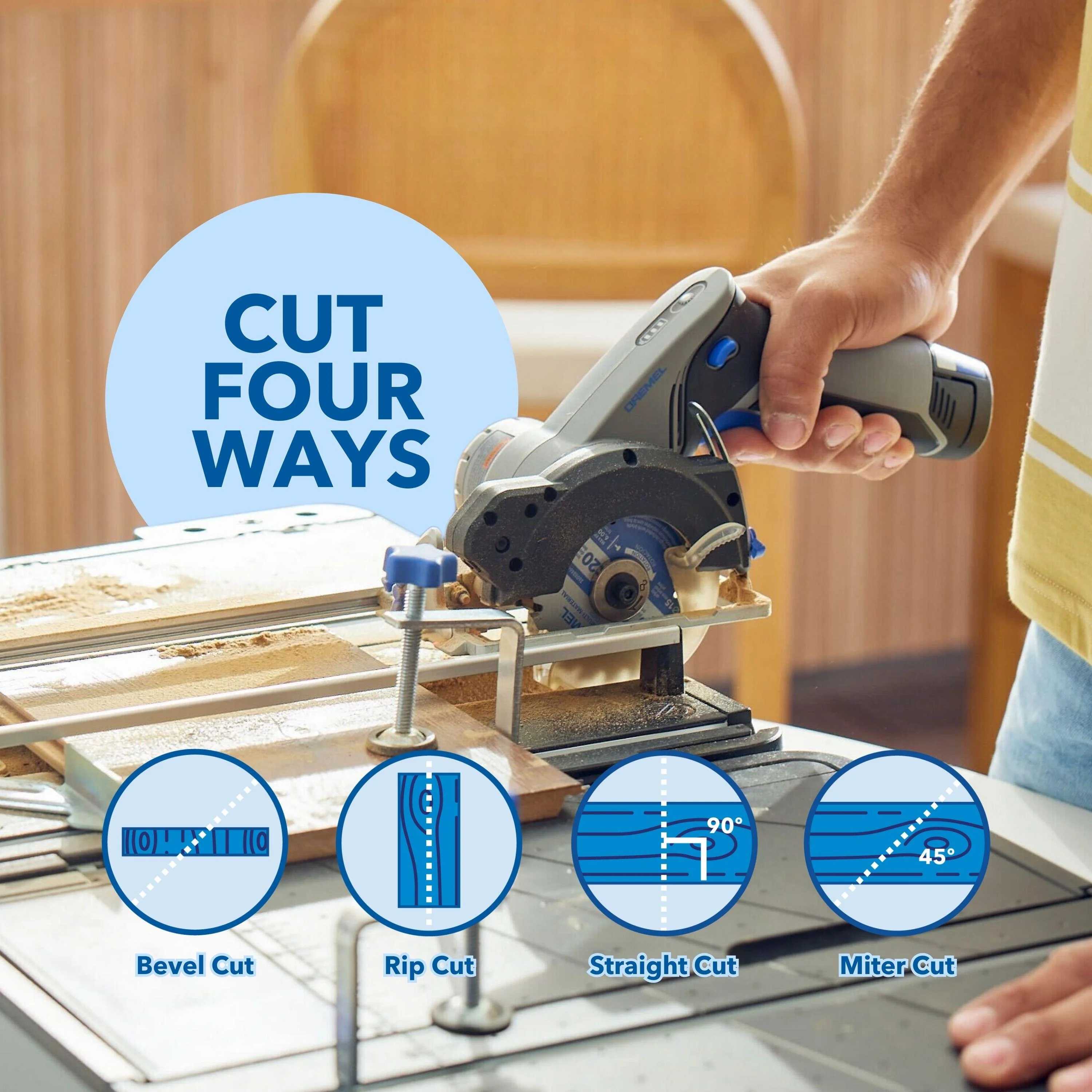 Blueprint Portable Saw Station with 12V Compact Circular Saw and Multi-Purpose Cutting Case (CS12V-S1C) - Image 4