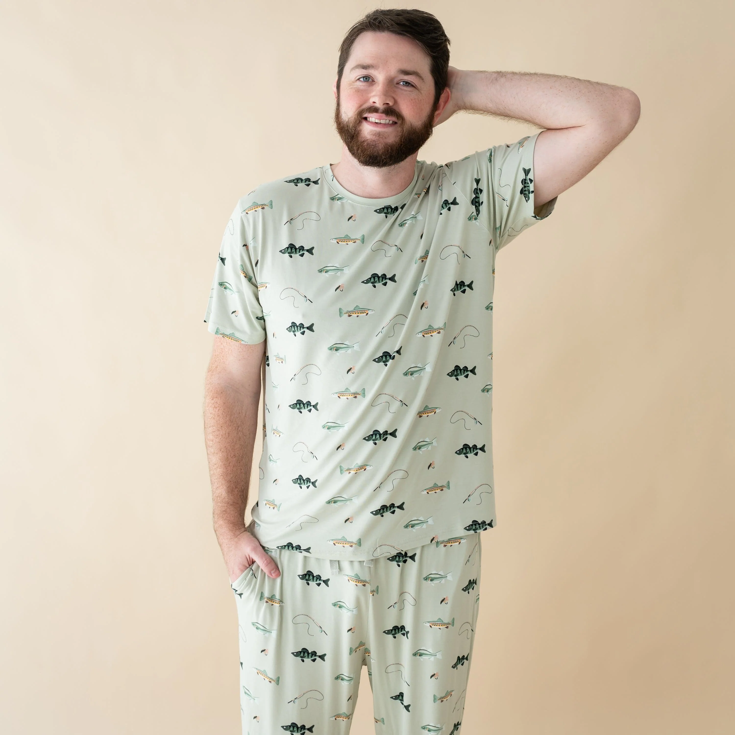 Men's Crew Neck Tee in Fishing