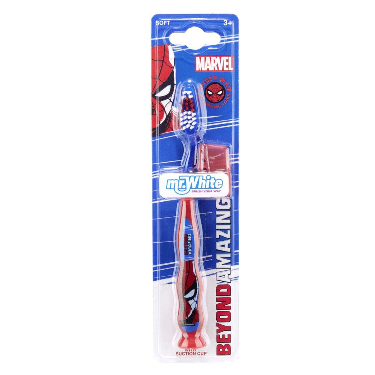 Brosse à dents enfant Spiderman Mr White à ventouse