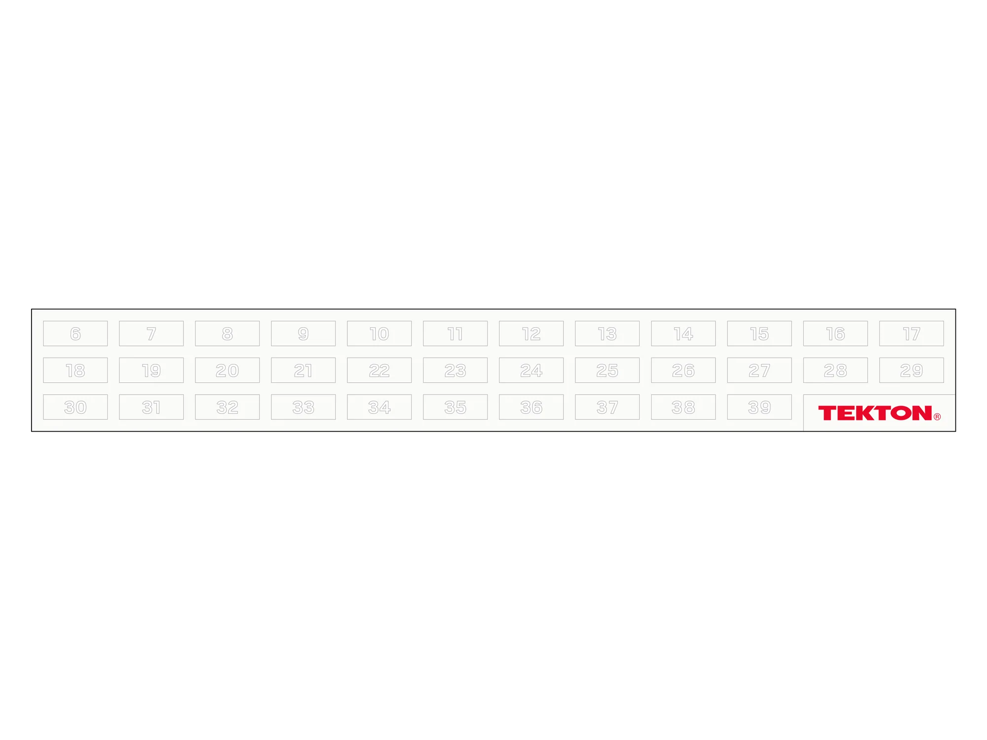 TEKTON Combination Wrench Set with Modular Wrench Organizer, 19-Piece (6 - 24 mm) | WCB95202