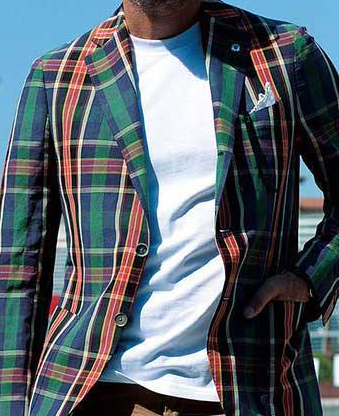 Blazer décontracté à carreaux multicolores, revers cranté et poches boutonnées