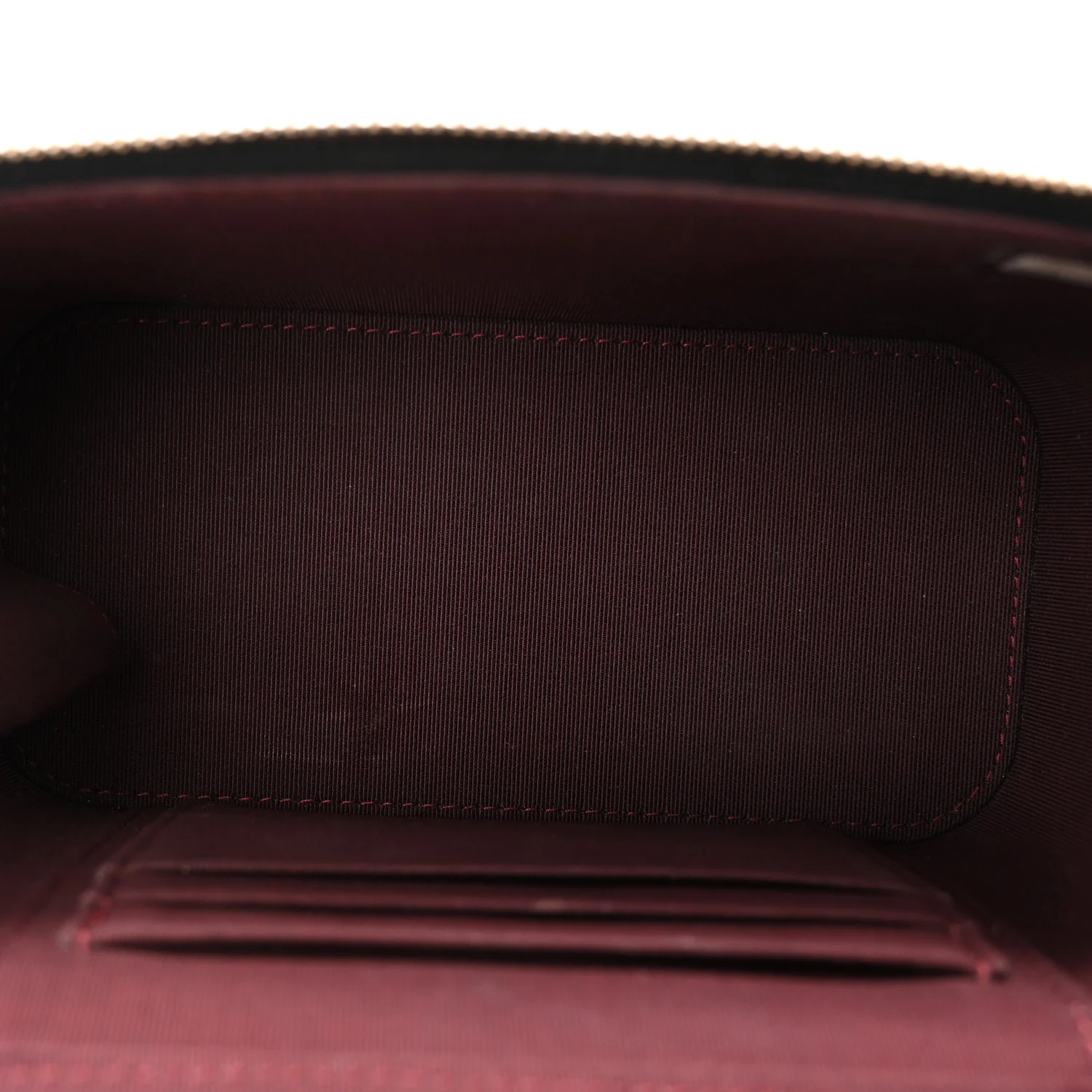 Lambskin Quilted Small Vanity Case With Chain Black