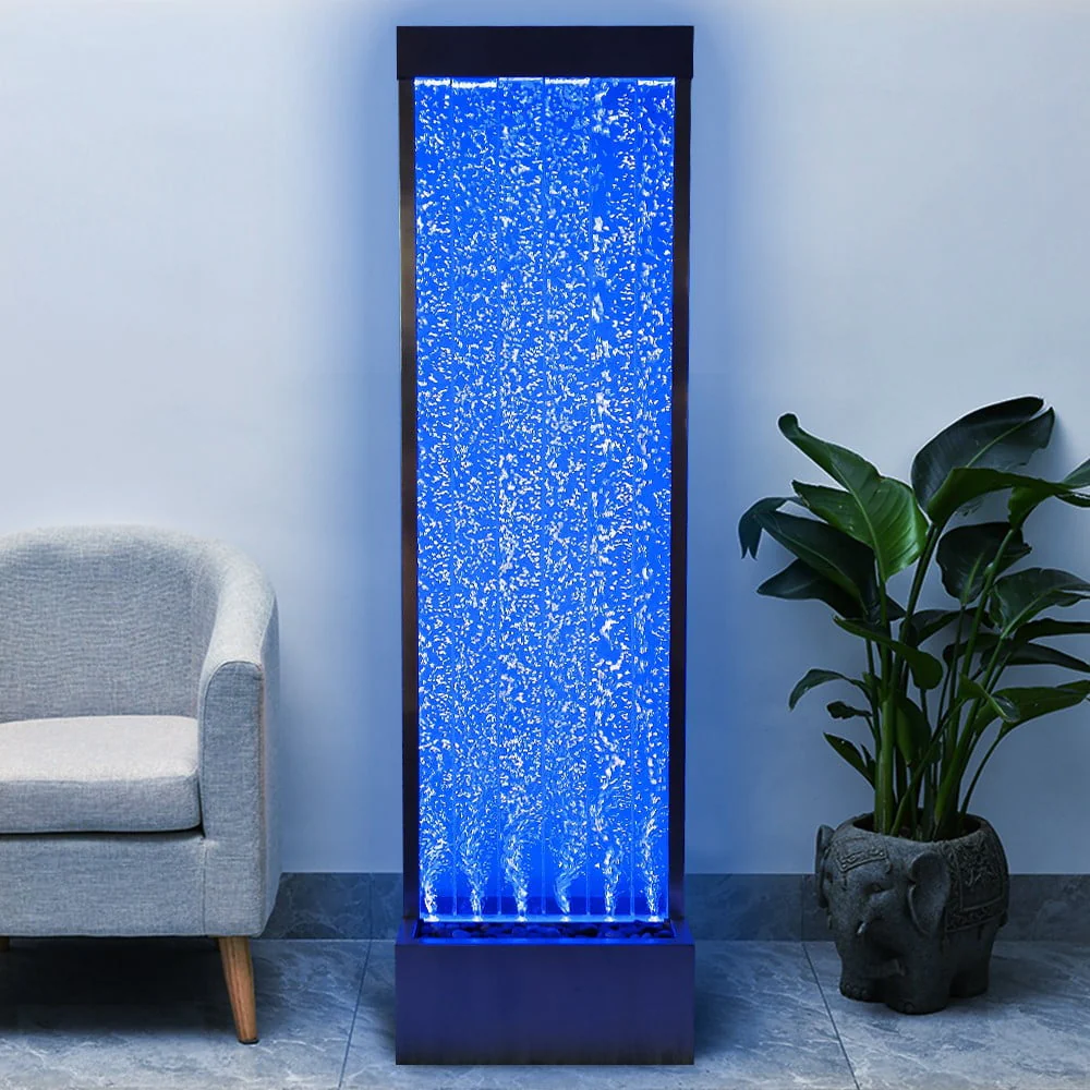 72'' Acrylic Bubble Fountain, Standing Bubble Panel, Color Lights/Remote Ctrl Image 5