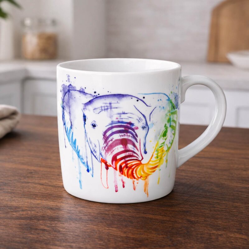 Watercoloured krus 40 cl Elefant