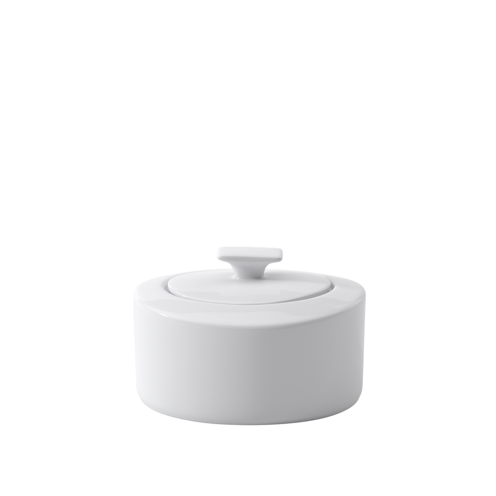 Modern Grace Sugar bowl - White, 9.9 oz, Premium Bone Porcelain