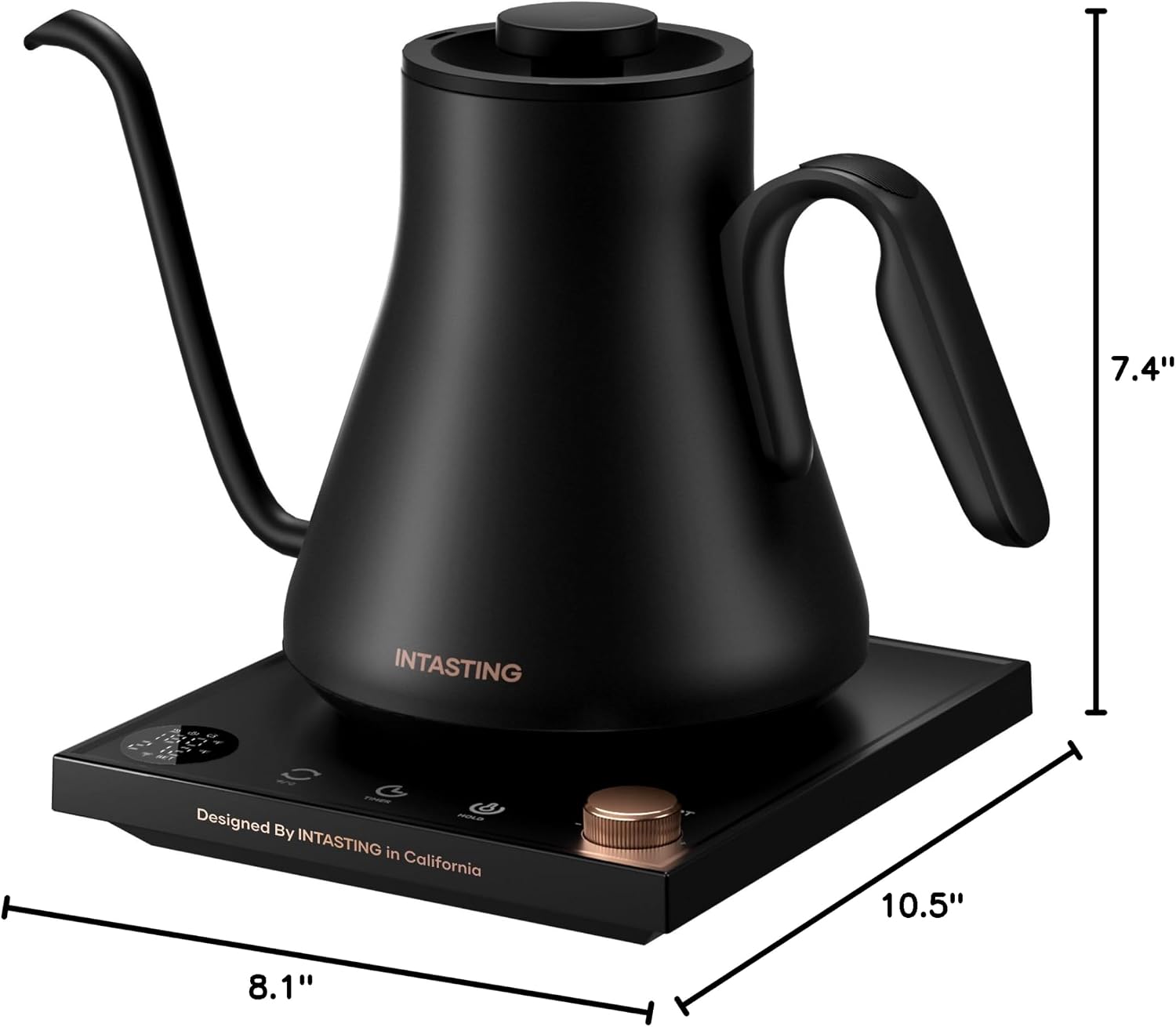 INTASTING Gooseneck Electric Kettle with ±1℉ Temperature Control, 0.9L