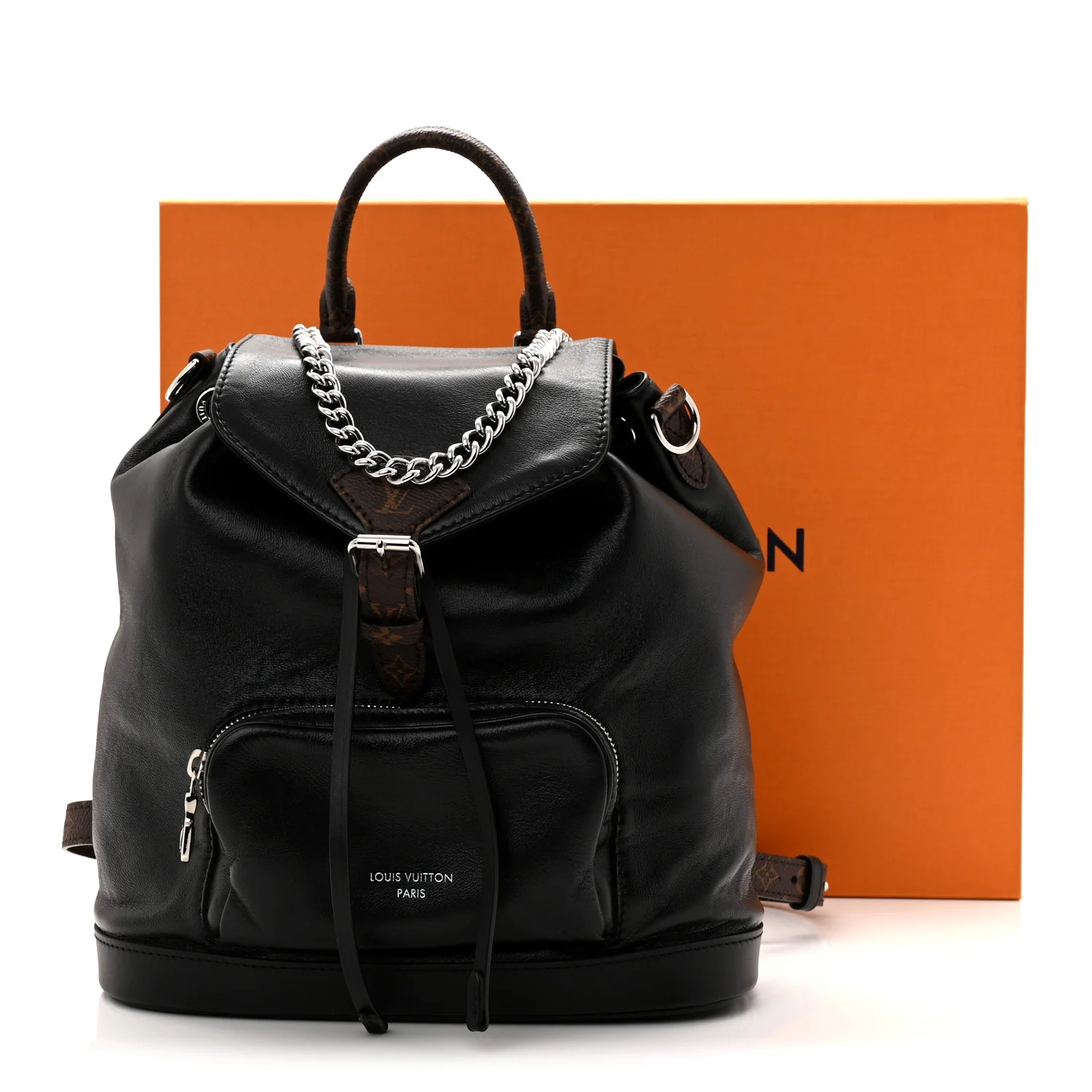 Lambskin Monogram Montsouris Vibe PM Black