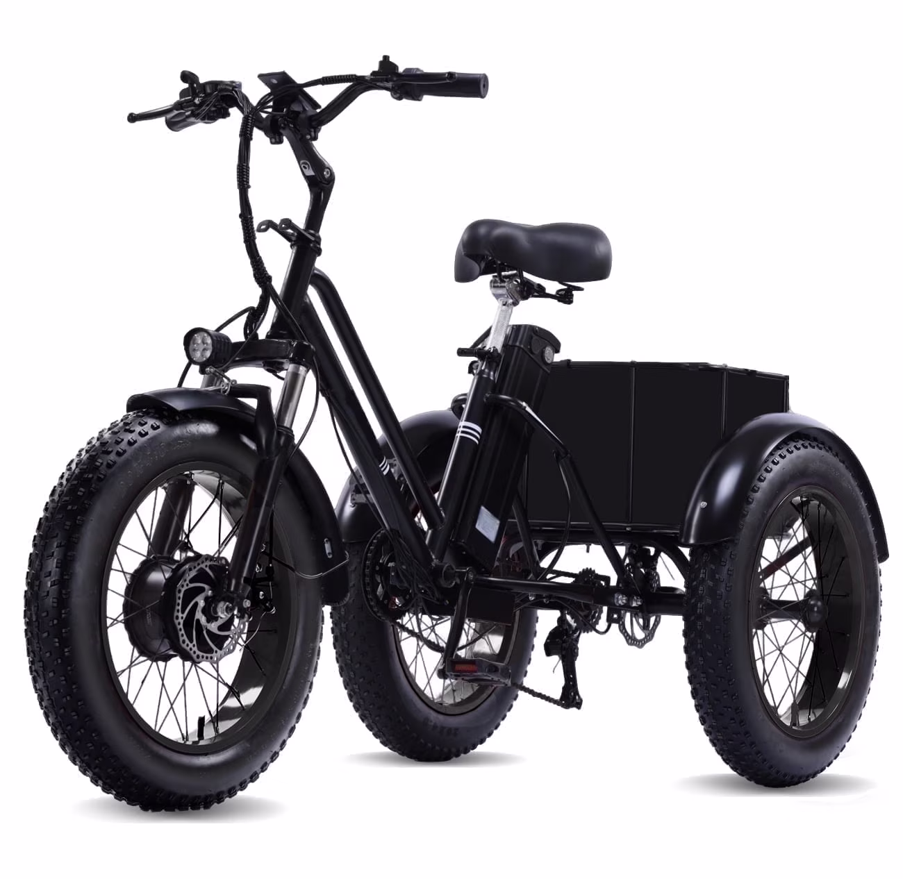 Electric Tricycle for Adults Folding E-Trike Motorized Tricycle Electric 3 Wheels Trike Powerful 500W Motor Electric Tricycle 48V15AH Lithium Battery Max 20MPH 20*4.0” Fat Tire Orange(Black Orange) - Image 7