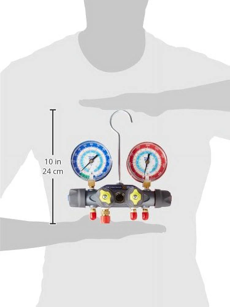 Yellow Jacket Manifold Gauge Set, 3 1/8 in Gauge 49983