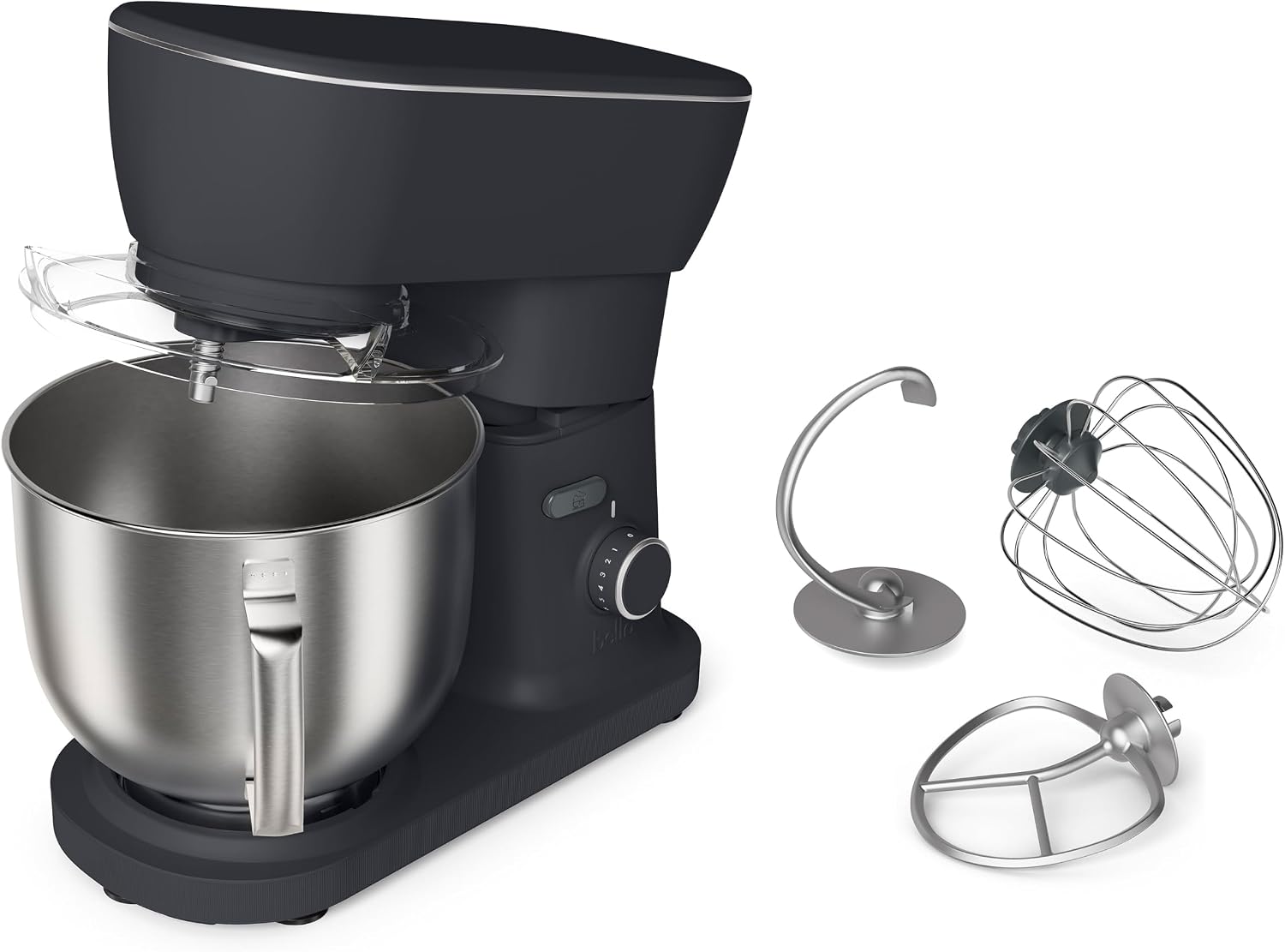 bella 3.5 Qt Hand & Stand Mixer, 2 in 1 Electric Mixer with Bowl, Plum