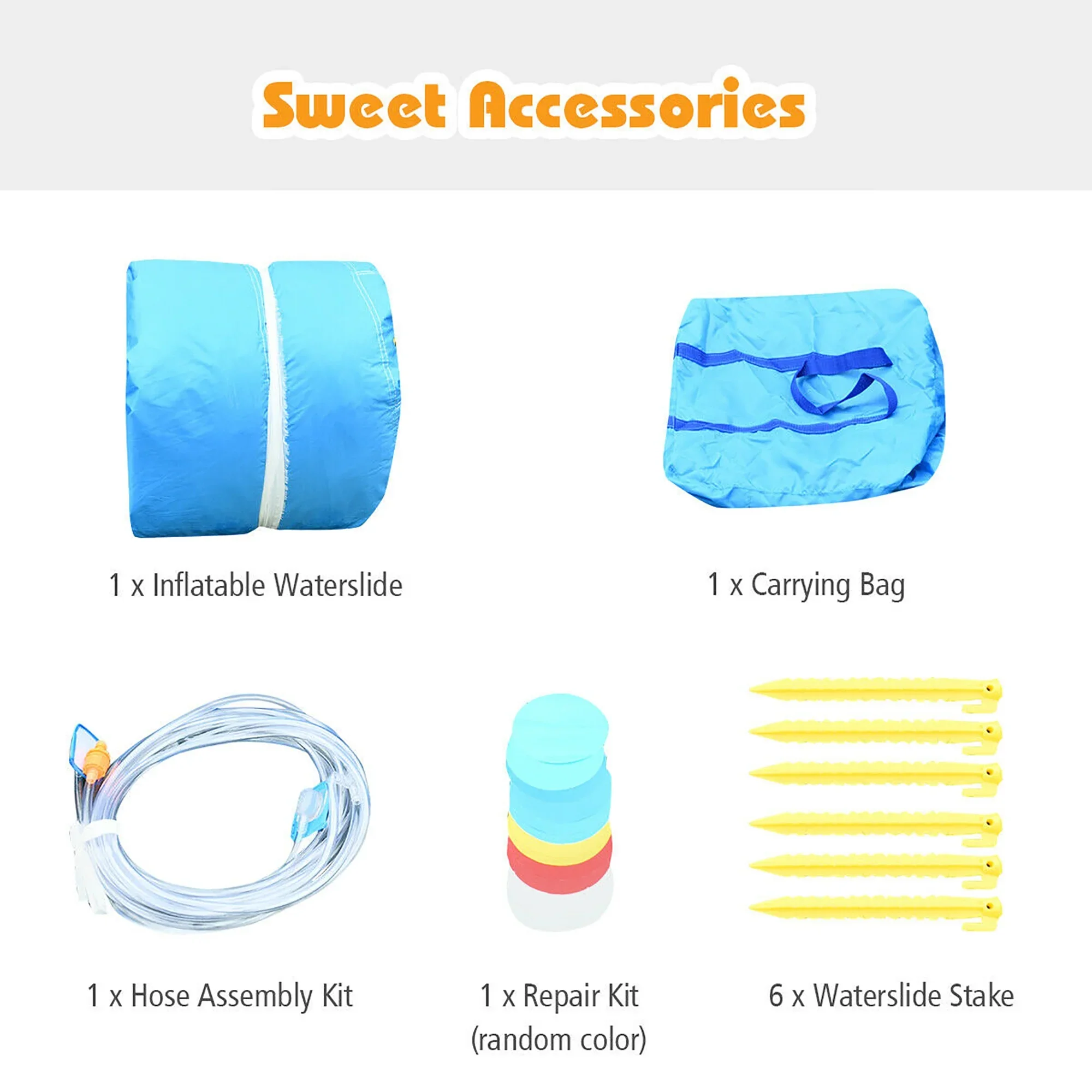 Costway Inflatable Water Slide Crab Dual Slide Bounce House Splash Pool with 950W Blower