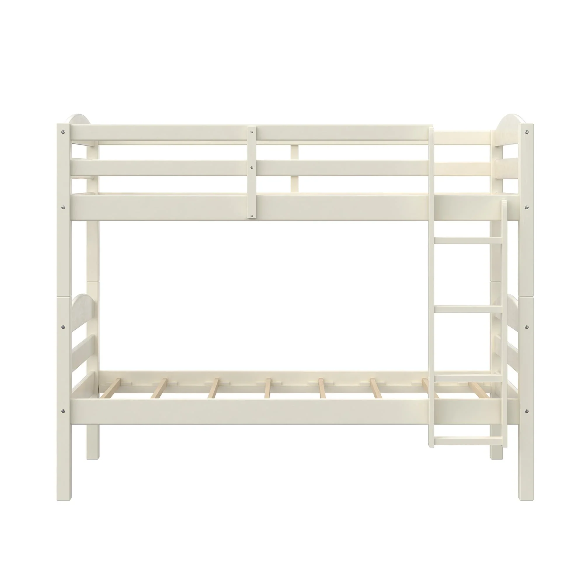 Better Homes & Gardens Leighton Solid Wood Twin-over-Twin Convertible Bunk Bed, Vanilla