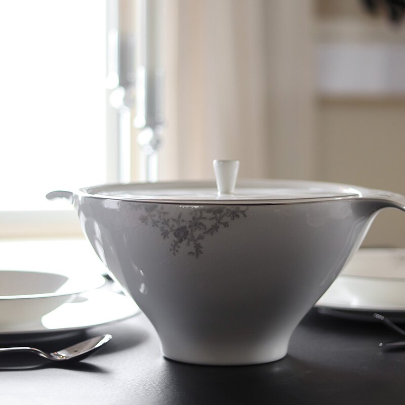Angelina Platinum lokk til terrin 23 cm hvit