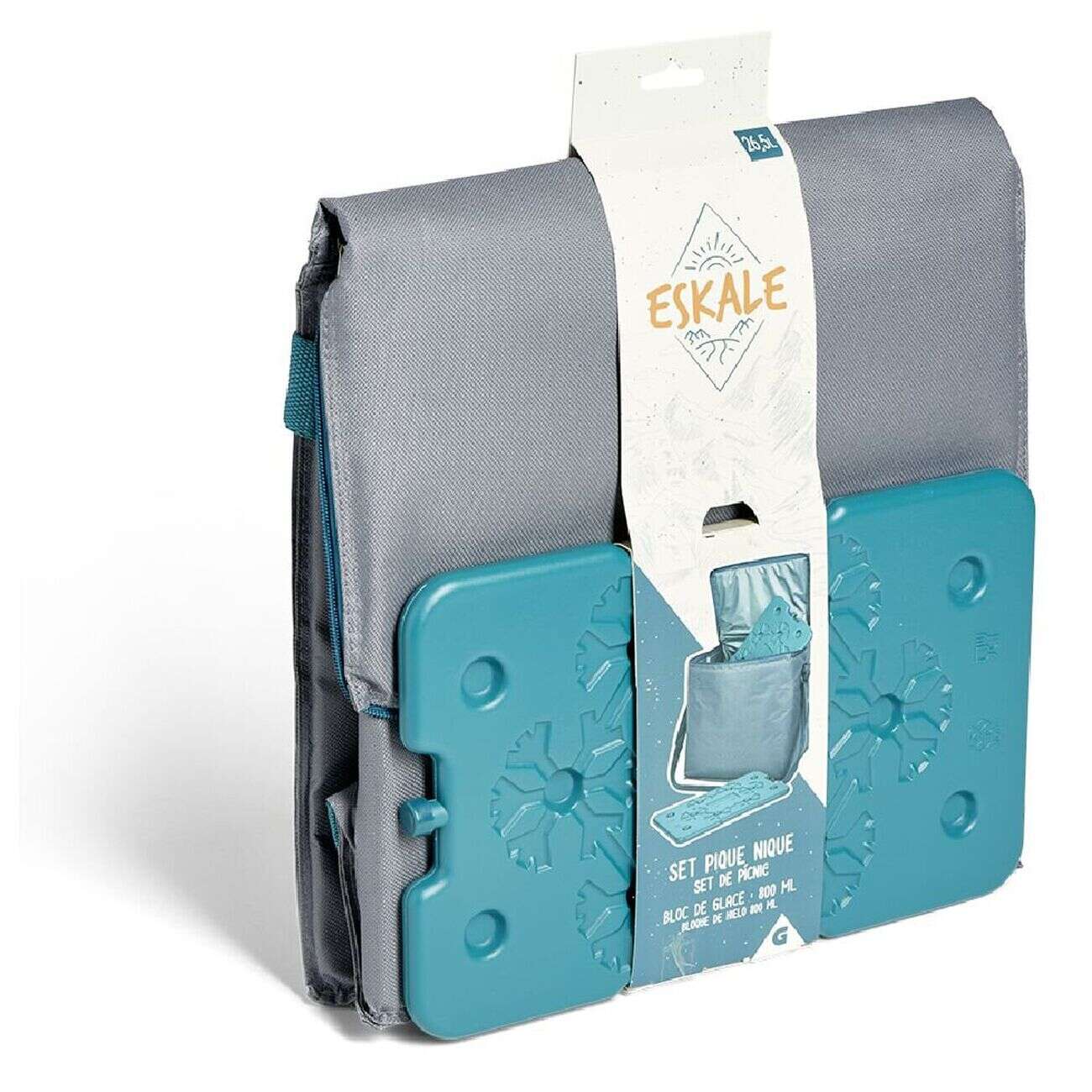 Set pique-nique avec sac fraîcheur 26,5L et bloc de glace 800ml