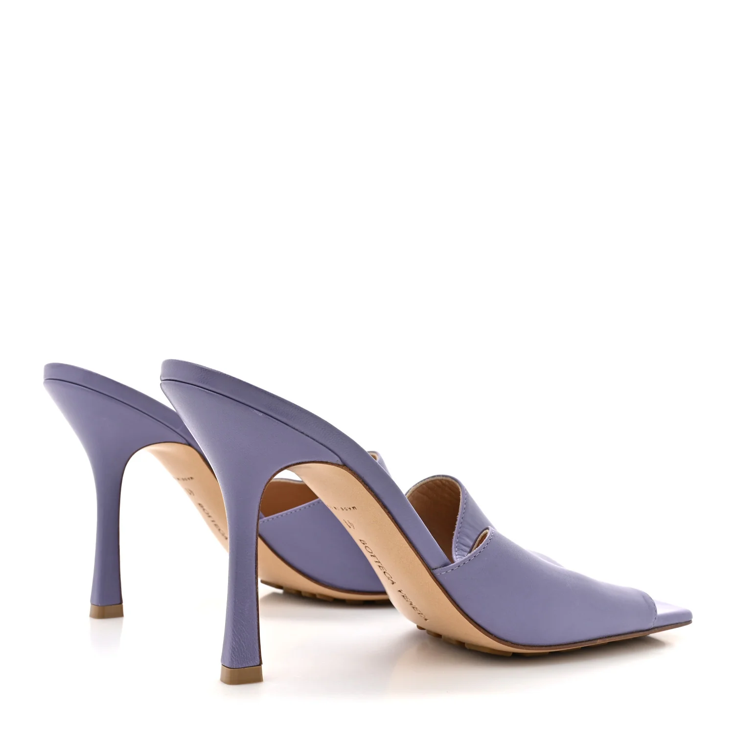 Lambskin Stretch Mule Sandals 41 Lavender