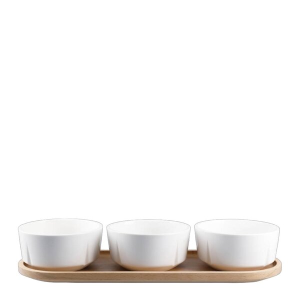 Grand Cru tapassett 33x12 cm 3 stk hvit