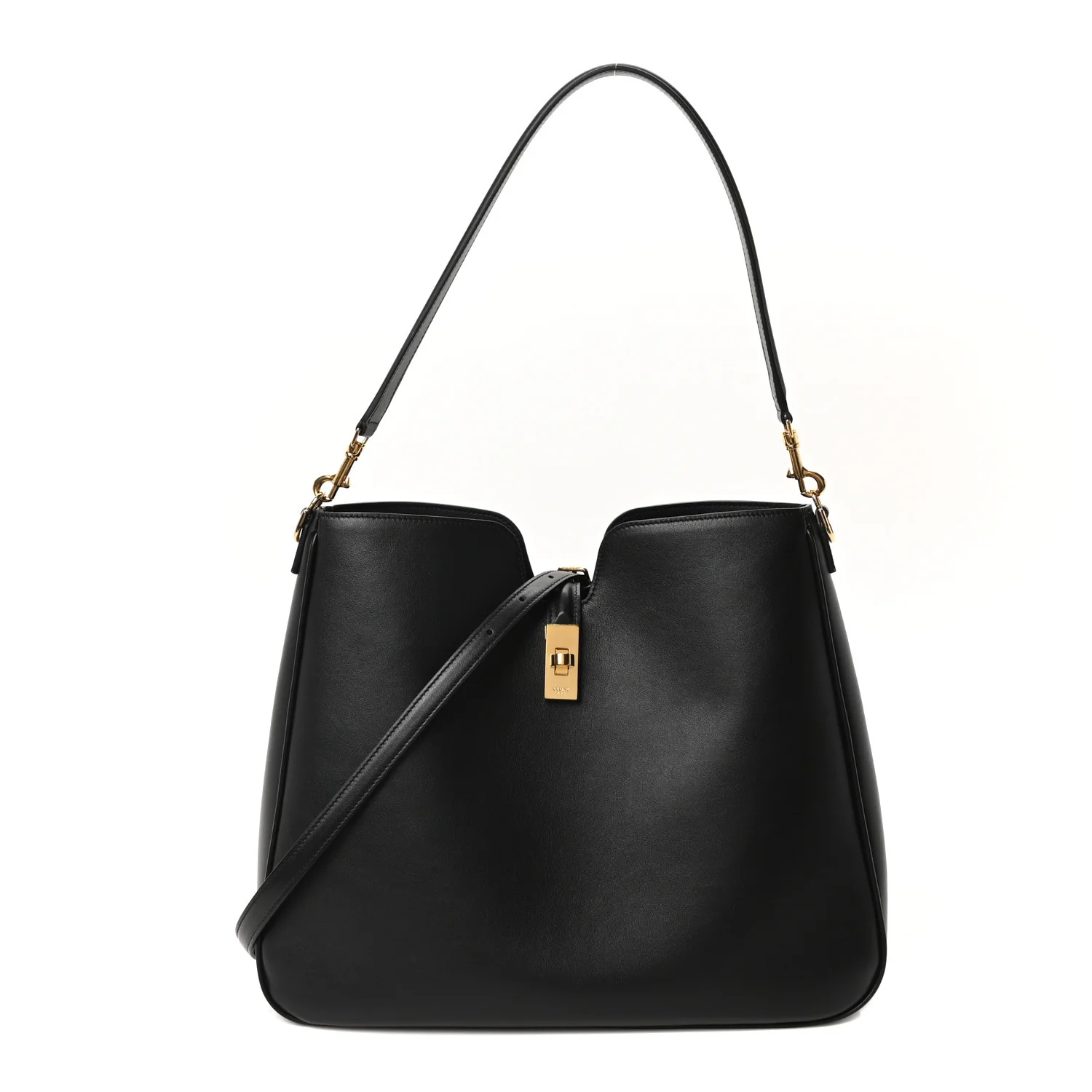 Smooth Calfskin Medium Camille 16 Soft Bag Black
