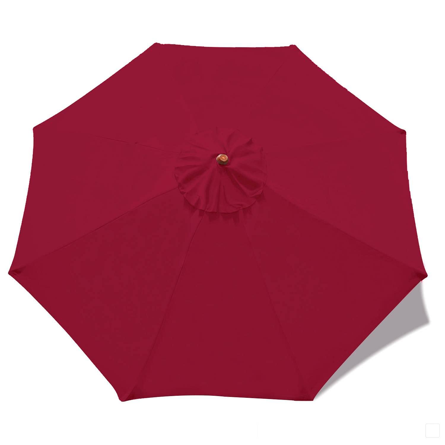 MASTERCANOPY Patio Umbrella 7.5 ft Replacement Canopy for 8 Ribs-Burgundy