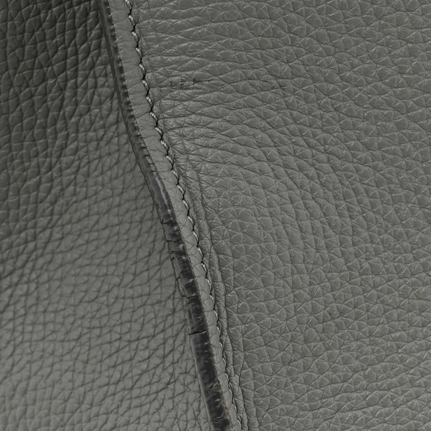 Supple Grained Calfskin Medium Big Bag Grey