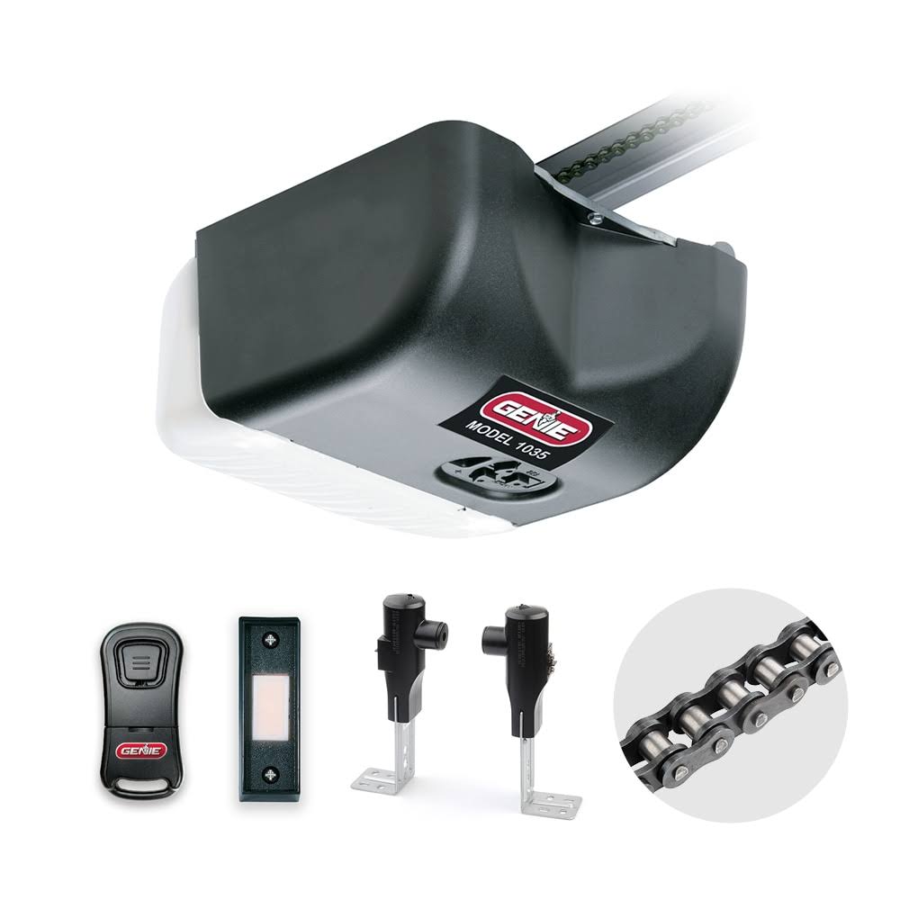 Genie 1035-VE 0.5-HP Chain Drive Garage Door Opener - Black - Each