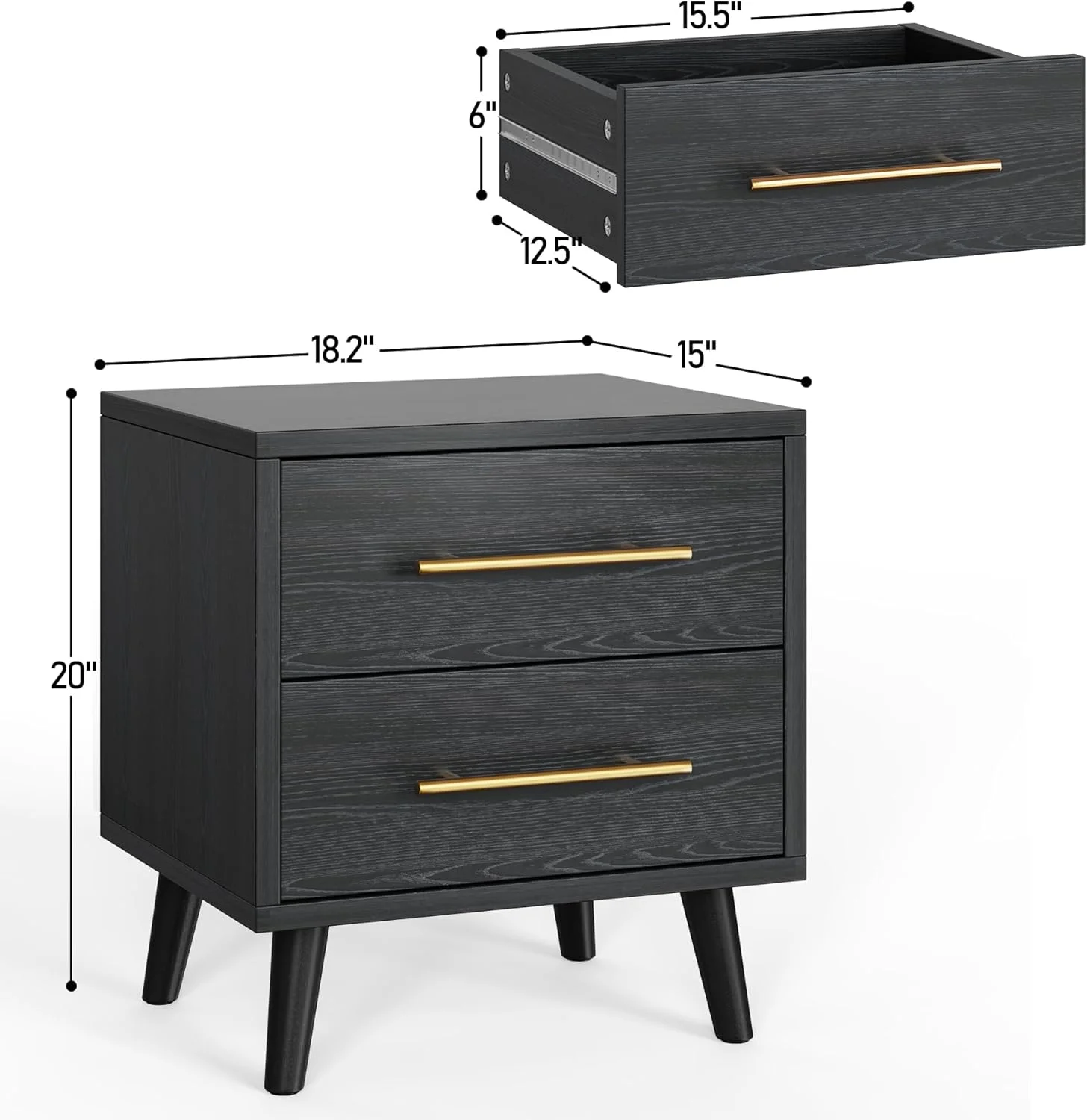 King Bedroom Furniture Set Includes One King Bed Frame, Two Nightstands and 2 Dressers for Modern Home Decor - Image 10