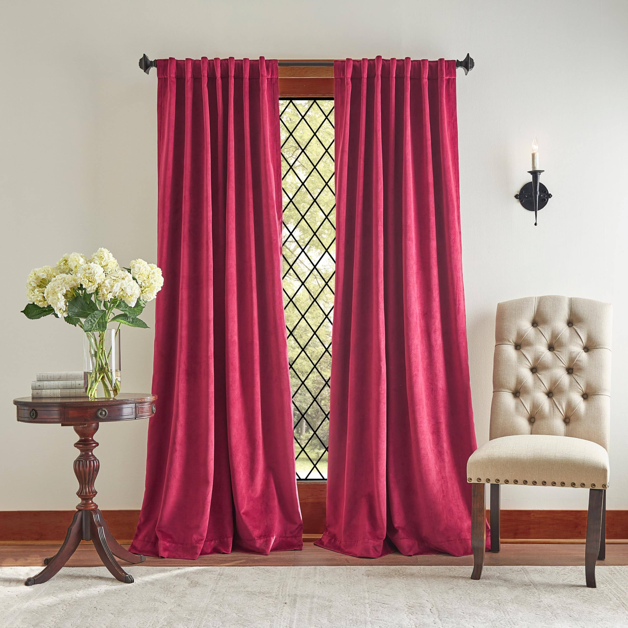Martha Stewart Lucca Velvet Backtab Curtain Panel (Set of 2) 95