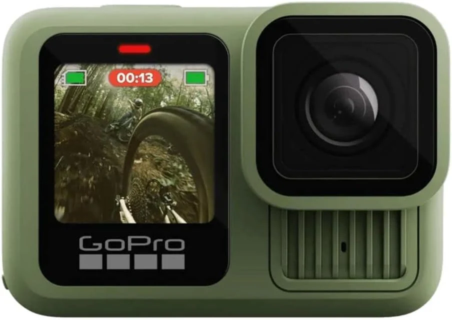 Caméra d'action noire étanche avec vidéo 5,3K60, photo 27 MP + compatible avec les objectifs de la série HB