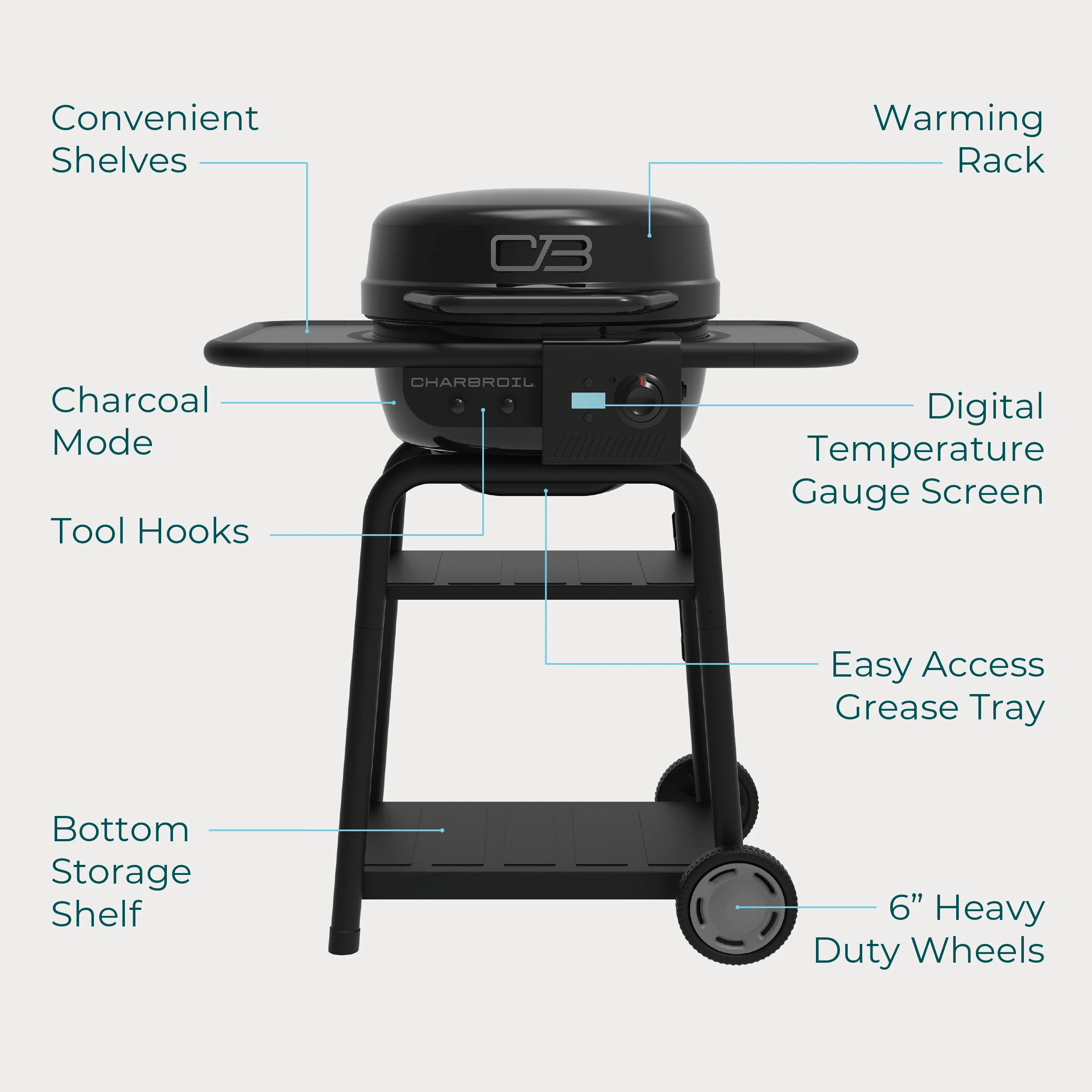 Charbroil Bistro Pro? Electric Grill + Charcoal Mode
