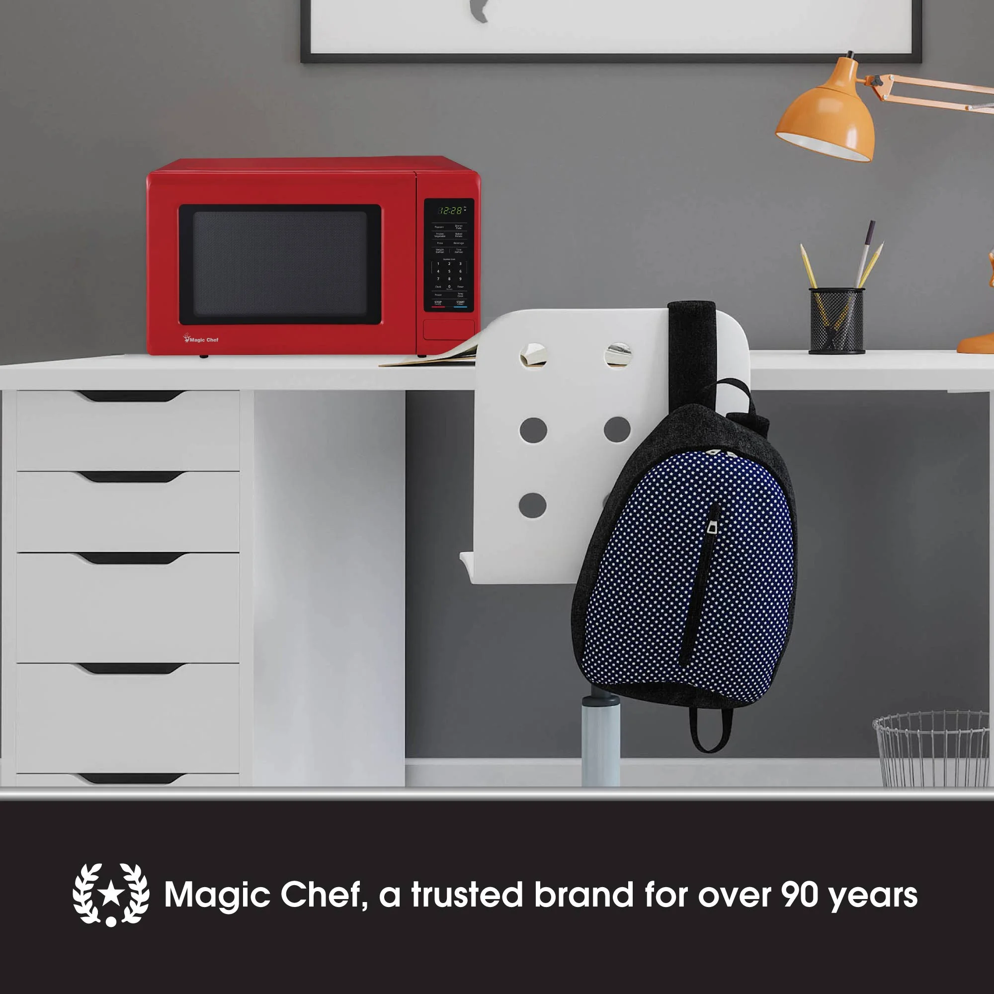 0.9 cu ft Countertop Microwave Ovens in New Model(New Model/Red) - Image 6