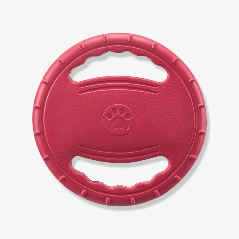 Steering Wheel Rubber Throw Toy Interactive Dog Flying Disc