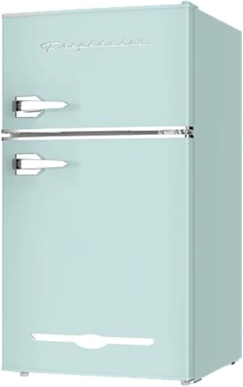 Mini-réfrigérateur rétro Frigidaire avec congélateur et ouvre-bouteille latéral - Petit réfrigérateur 2 portes pour bureau ou bar