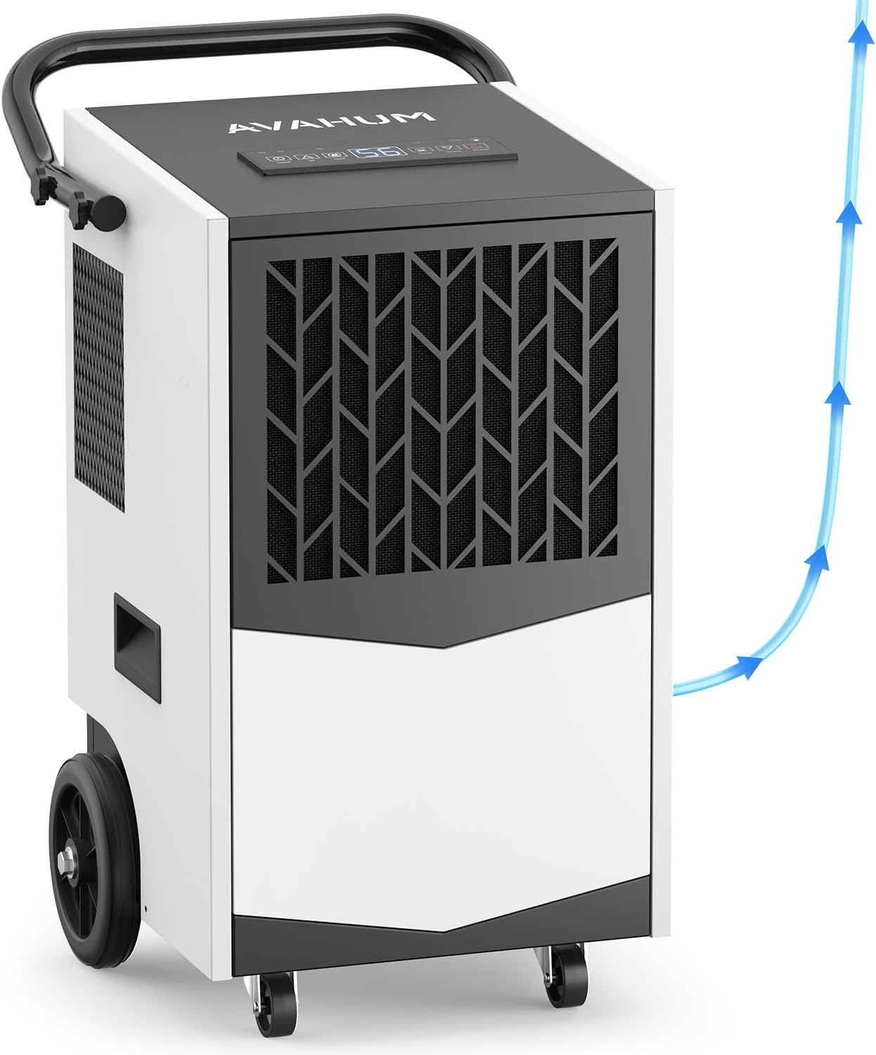 160 Pint Commercial Dehumidifier with Built-in Pump, Industrial Dehumidifier for Basement & Warehouse, 7500 Sq.Ft Large Dehumidifier with Drain Hose, Auto Defrost, 24H Timer, Auto Restart