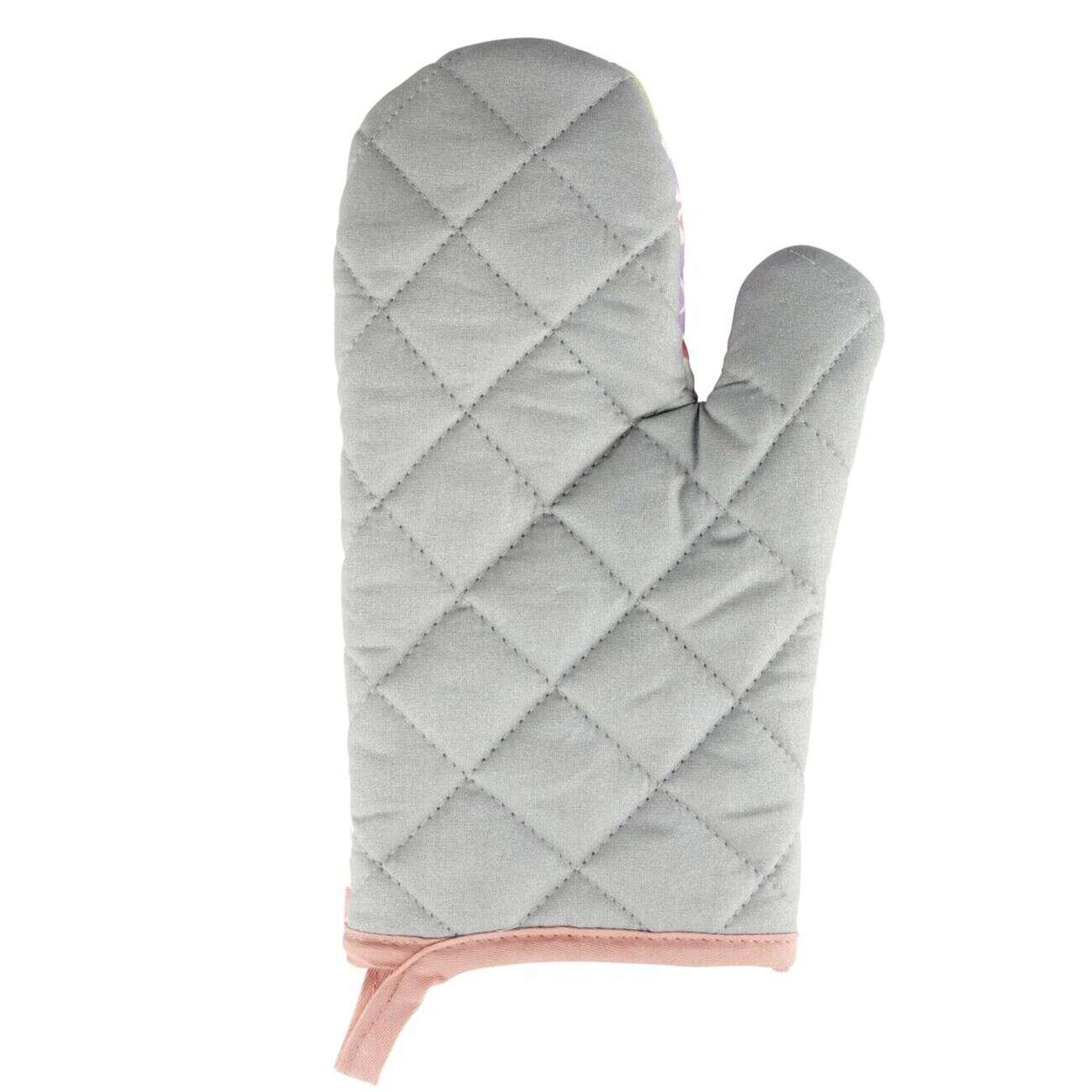 Gant de cuisine en coton motif fleuri 18x28cm