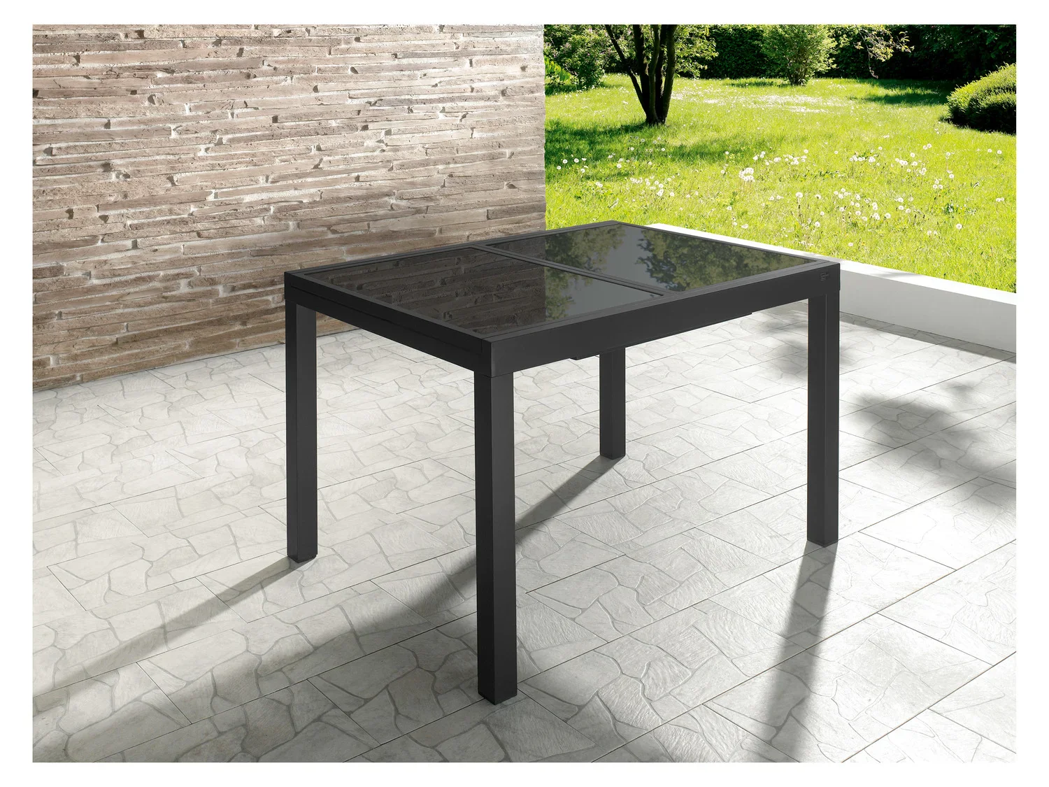 LIVARNO home Table de jardin extensible en aluminium Houston, noir