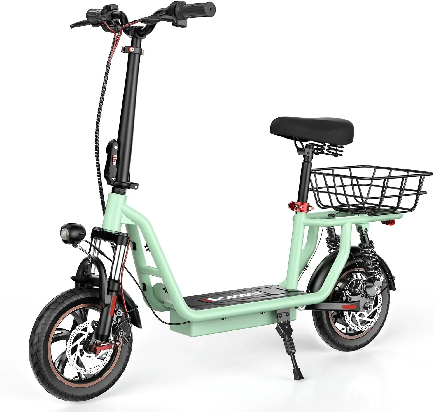 Trottinette électrique iScooter avec siège, vitesse maximale de 28/19/15,6 mph, double suspension