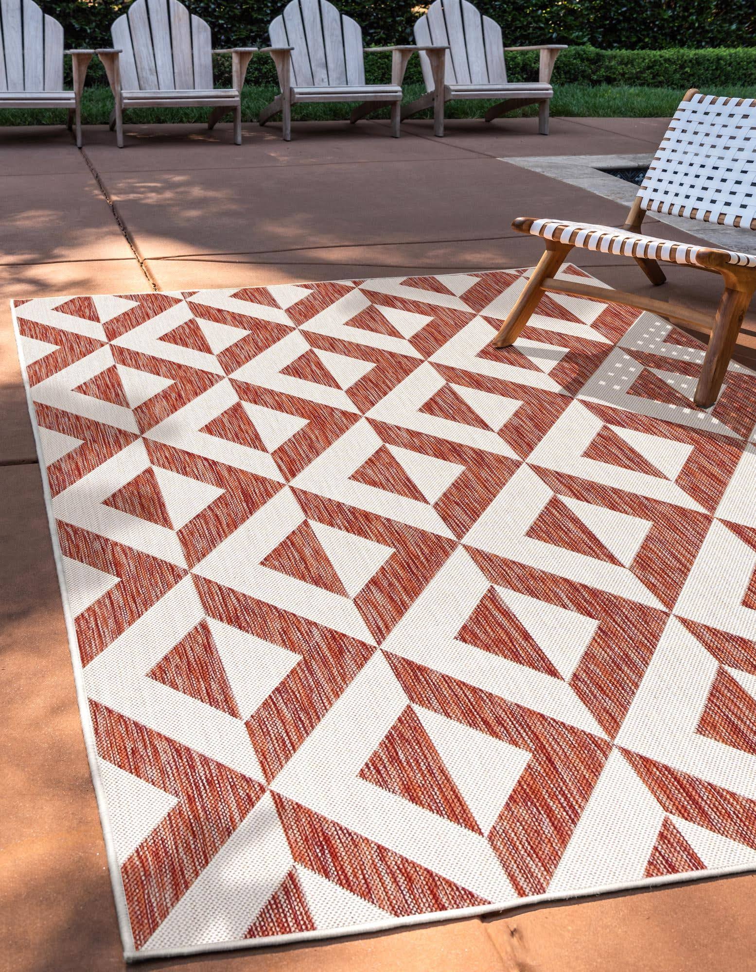 Jill Zarin Napa Indoor Outdoor Rug, Red, 3x5 ft