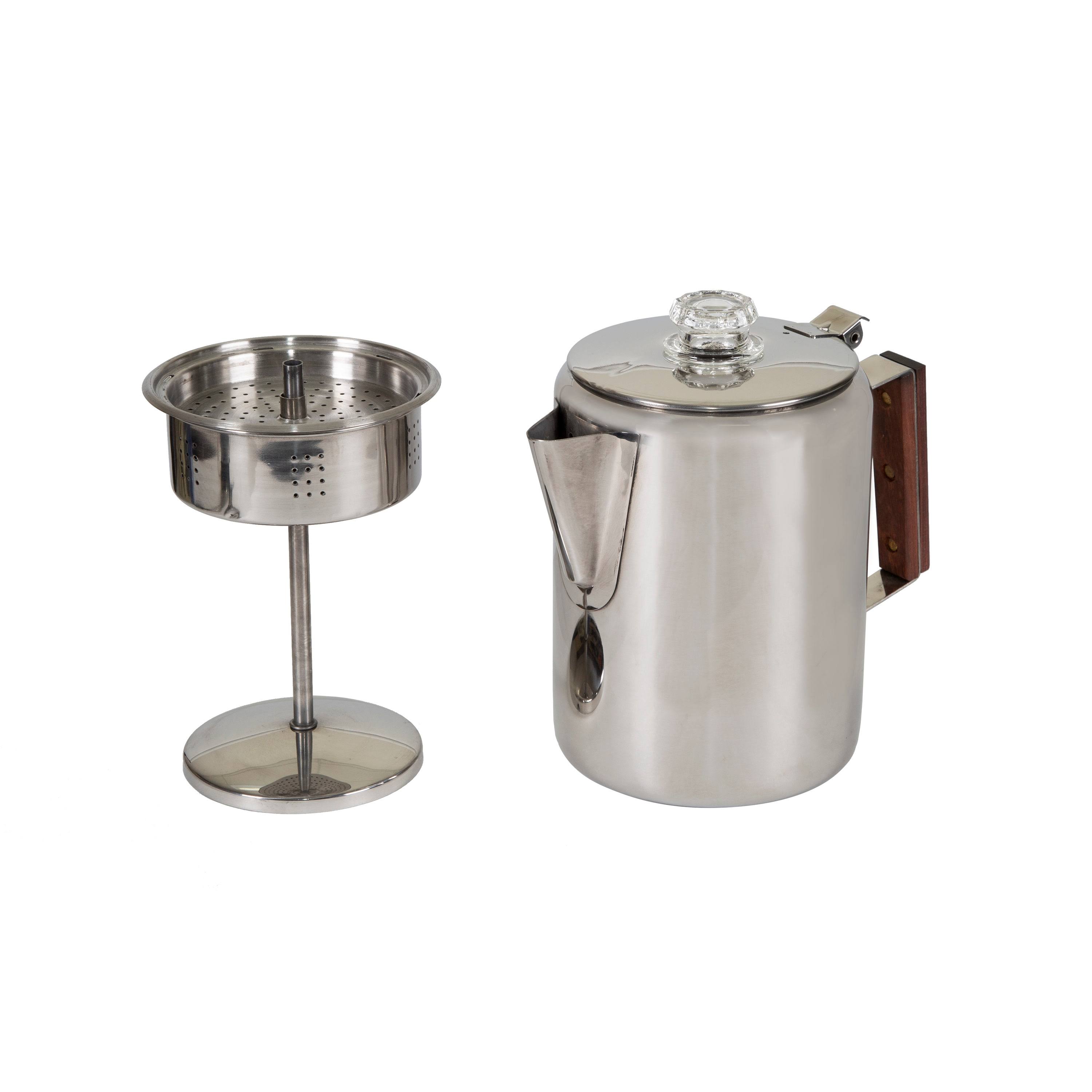 Stansport Stainless Steel Percolator 9-Cup Coffee Pot