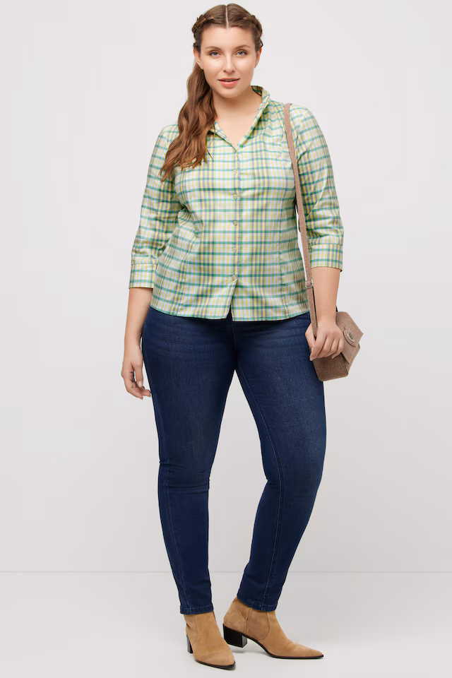 Country Style Plaid Blouse