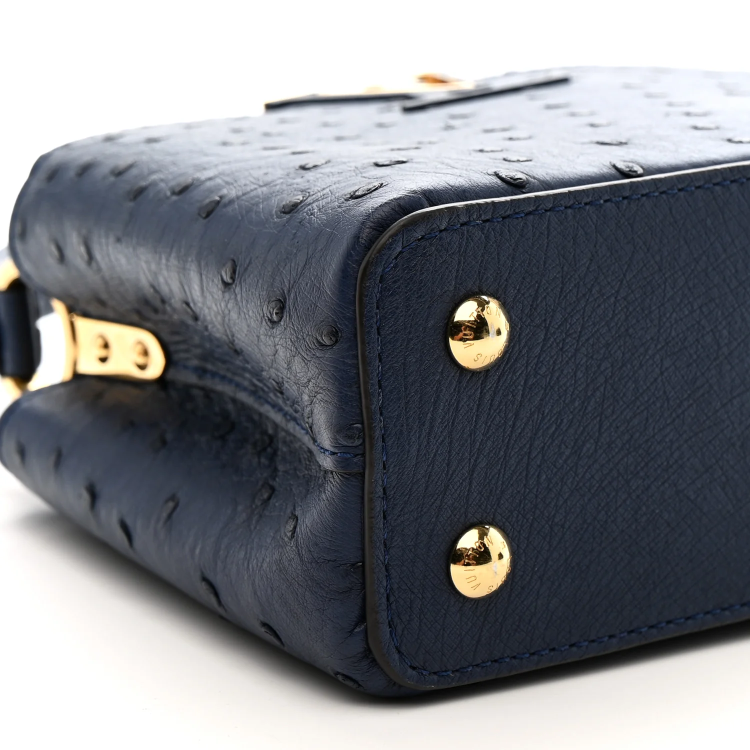 Ostrich Capucines Mini Indigo