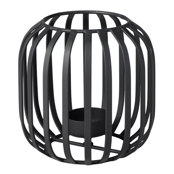 Christmas Chic lyslykt 12,5 cm svart