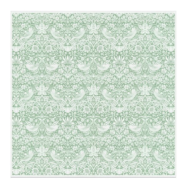 William Morris Strawberry Thief duk 150x150 cm grønn