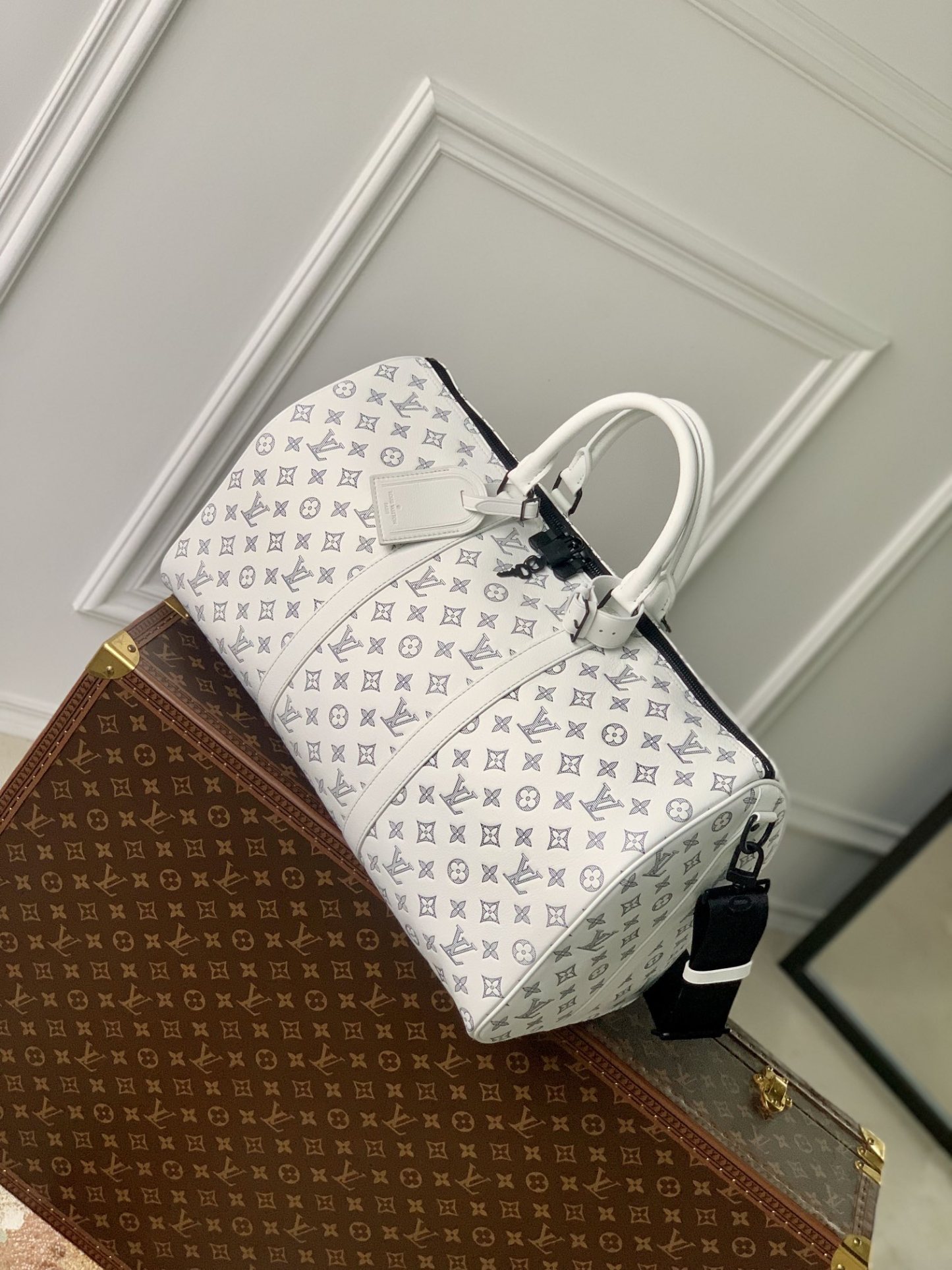 Louis M24954 KEEPALL BANDOULI��RE 50 bag size: 50*29*23 cm