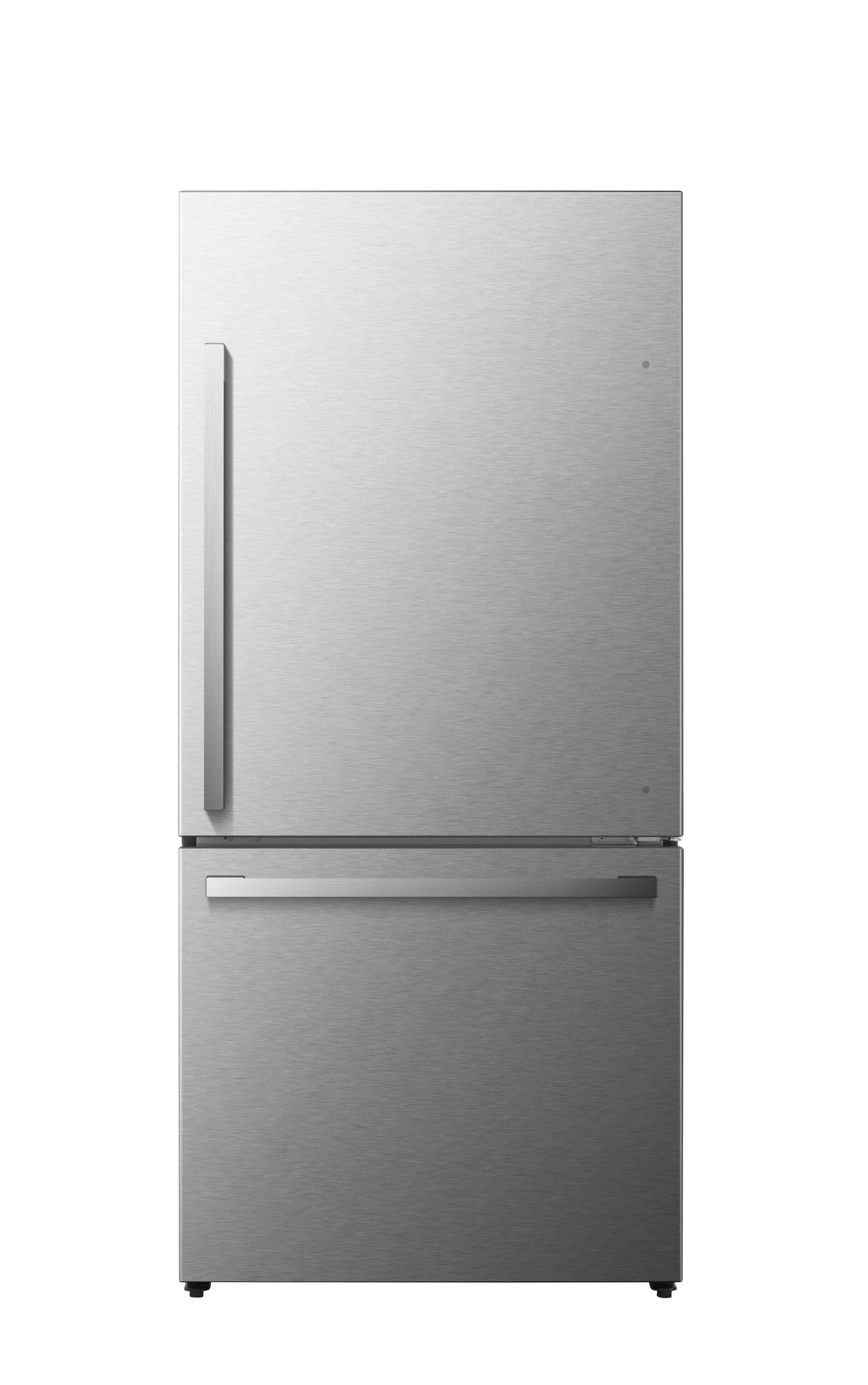 Hisense 17.2-cu ft Counter-Depth Bottom-Freezer Refrigerator - Fingerprint Resistant Stainless Steel