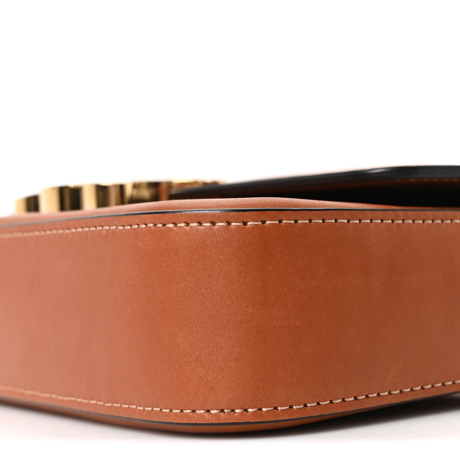 Natural Calfskin Triomphe Shoulder Bag Tan