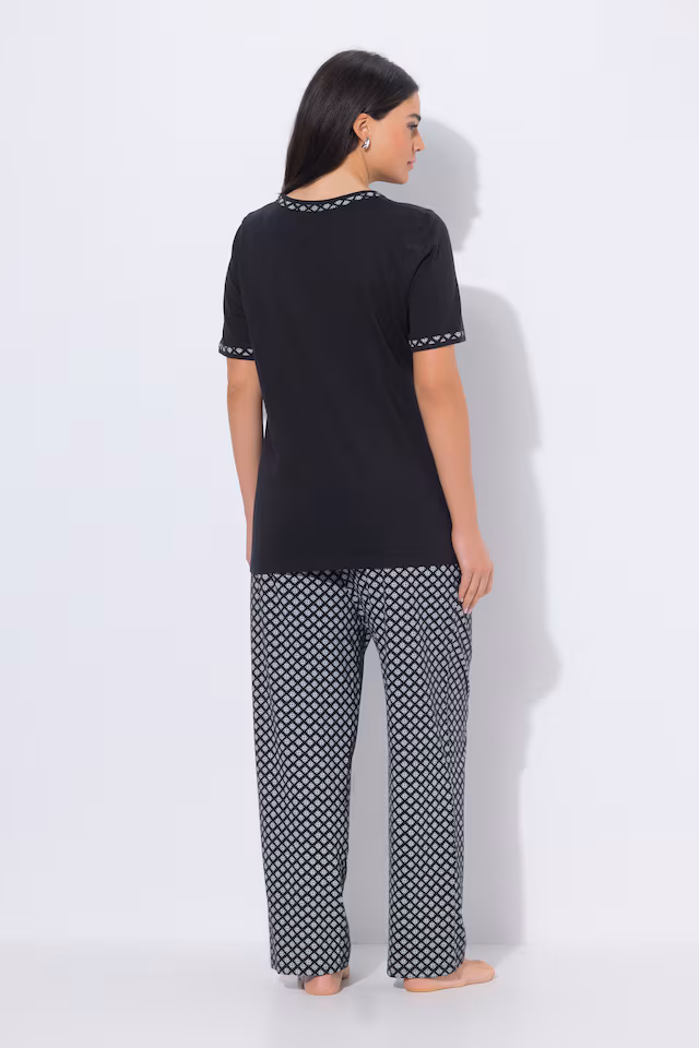 Geometric Print 2 Piece Pajama Set