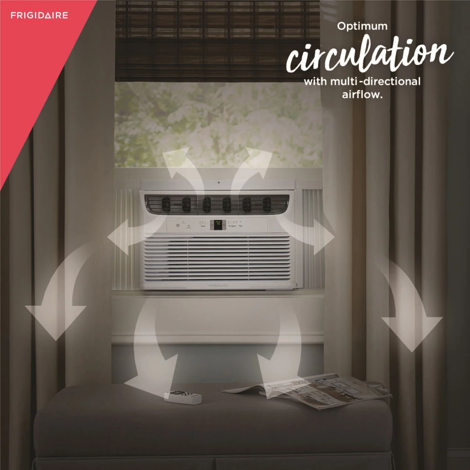 Frigidaire 8, 000 BTU 350 Sq Ft Window Air Conditioner with Remote in White, FHWC083TB1