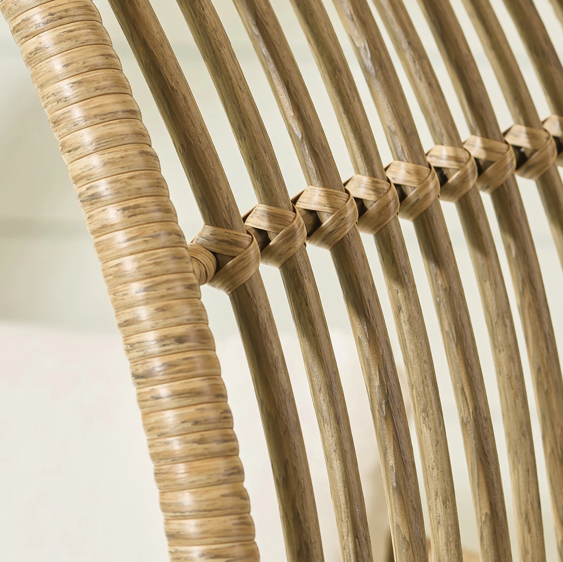 Bellamy Round Wicker Outdoor Lounge Chair, Beige(Single) - Image 3